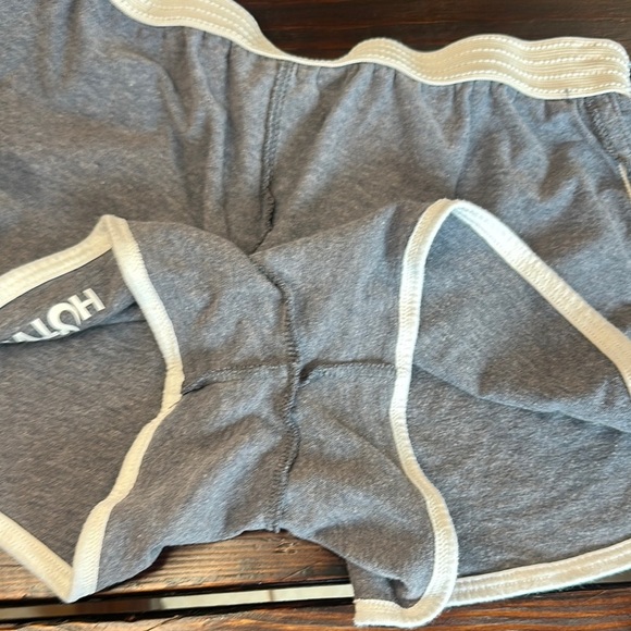 Soffe Gray Athletic Shorts with White Piping and Elastic Waistband - Picture 5 of 8